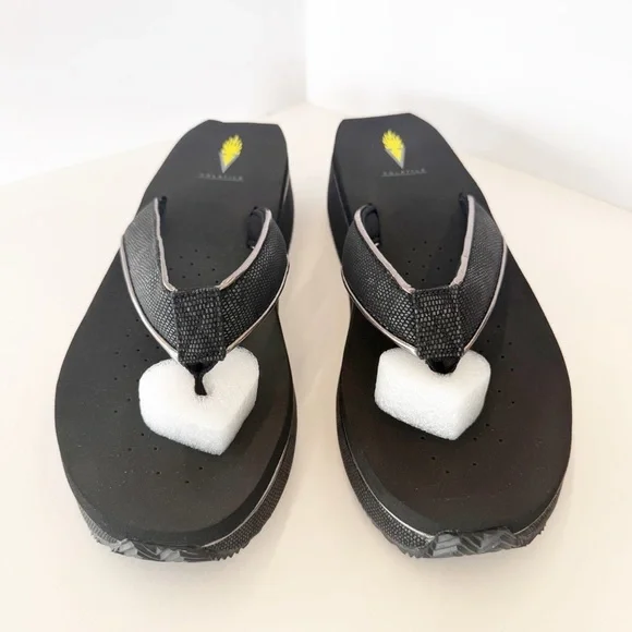 NWT Volatile Black Neville Platform Flip Flops, Size 11 - Picture 3 of 9
